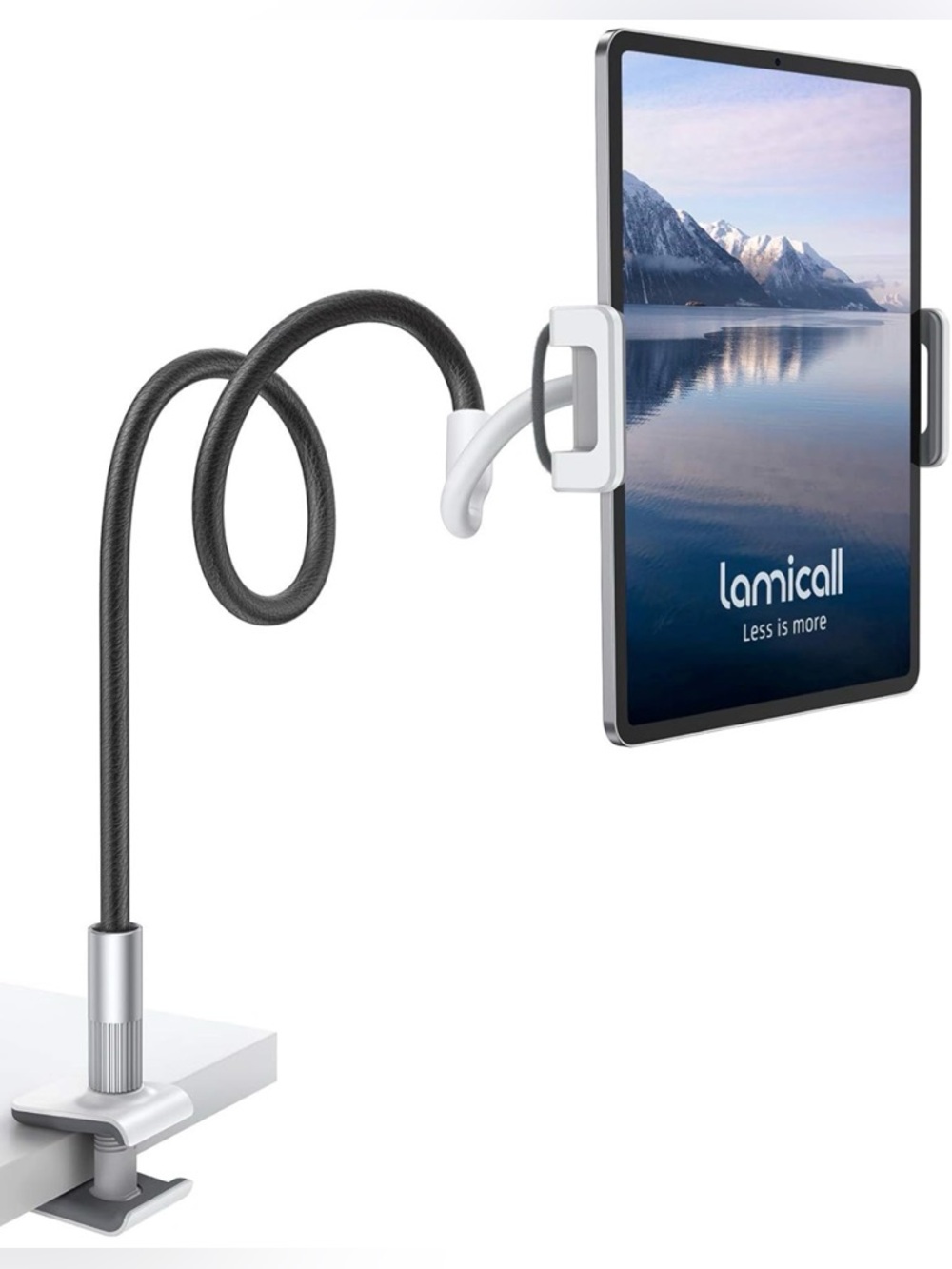 Lamicall Gooseneck Tablet Holder Mount : Flexible Arm Clip Tablet Stand
